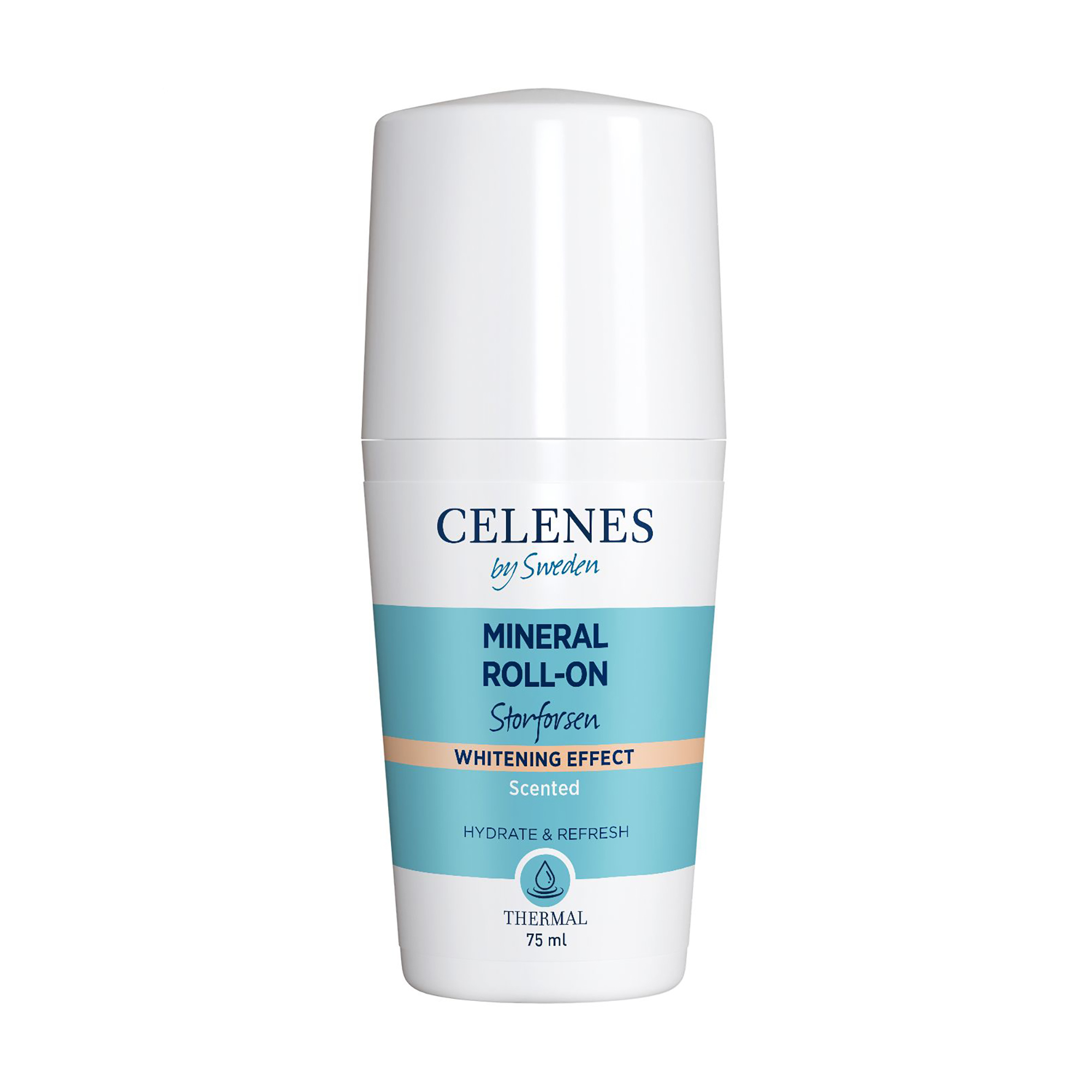 Термальний роликовий дезодорант Celenes Thermal Mineral Roll-On Hydrate &amp; Refresh Storforsen з освітлювальним ефектом, унісекс, 75 мл